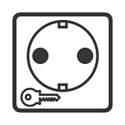 Einsatz für Albert Energiesäule Typ Nr. 4417 /-19 - Schuko-Steckdose IP55, D - Typ F, mit abschließbarer Klappe