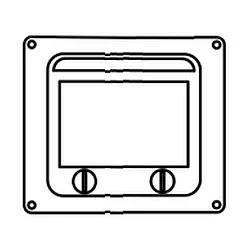 Einsatz für Albert Energiesäule Typ Nr. 4417 /-19 - Modul für max. 4 Hutschienen-Elemente, IP65, klares Fenster
