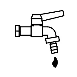 Einsatz für Albert Energiesäule Typ Nr. 4405 /-07 /-09 /-17 /-19 - Wasseranschluss, Armatur + Flexschlauch 1/2‘‘