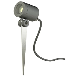 Plug & Play Spieß-Strahler, IP54, 1x GU10 PAR16 (exkl.), 120° neigbar, anthrazit /  klar