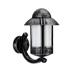 Outdoor Wall luminaire Country style Night watchman Type No. 1840, with bracket, IP44, E27 QA55, cast alu opal, black