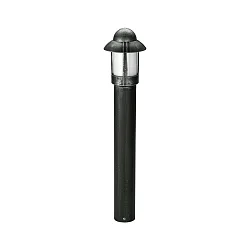 Pollerleuchte Landhausstil Nachtwächter Typ Nr. 2025, IP44, Höhe 90cm, E27 QA55 max. 57W, Alu-Guss / Opalglas, Schwarz