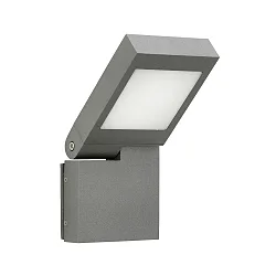 LED Außenwandleuchte Typ Nr. 0111, IP44, 14W 3000K 1400lm, schwenkbar 90° stufenlos, Alu-Guss / Opalglas, Anthrazit