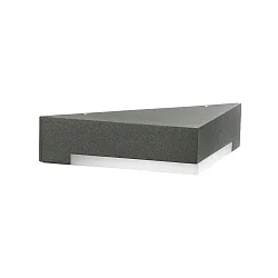 LED Außenwandleuchte Typ Nr. 0333, IP54, Dreieck-Form, 5W 3000K 480lm, Alu-Guss / Acrylglas opal, dimmbar, Anthrazit
