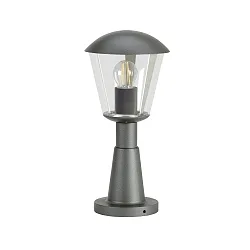 Sockelleuchte Typ Nr. 0554, IP54 IK08, Höhe 40.5cm, E27 QA55 max. 57W, Aluminium / Kunststoff klar, schlagfest, Anthrazit