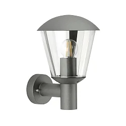 Außenwandleuchte Typ Nr. 1854, IP54 IK08, E27 QA55 max. 57W, Aluminium / Kunststoff klar, schlagfest, Anthrazit
