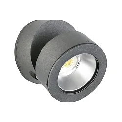 LED Außenwand-Strahler Typ Nr. 2389, IP54, 12W 3000K 1200lm 30°, dreh- und schwenkbar, dimmbar, Alu-Guss / Glas, Anthrazit