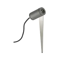 LED Spießstrahler Typ Nr. 2433, IP54, rund, 230V, 4W 3000K 230lm, schwenkbar, Alu-Guss / Sicherheitsglas, Anthrazit
