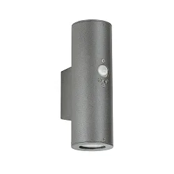 Außenwand-Strahler Typ Nr. 2480, mit Sensor, Up/Down, IP44, 2x GU10 PAR16, starr, anthrazit