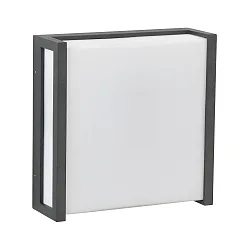 Outdoor LED Hausnummern-, Wand- und Deckenleuchte Typ Nr. 6401, 10W 3000K 900lm, Anthrazit / Opalglas