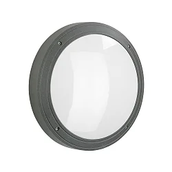 LED Wand-/Deckenleuchte Typ Nr. 6438, mit HF-Präsenzmelder, 1x LED 14W, 1500lm, 3000K, anthrazit, anthrazit, opal dimmbar
