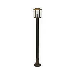 Wegeleuchte Landhausstil Vintage Typ Nr. 4139, E27, IP44, Höhe 116cm, E27 QA55 57W, Alu-Guss / Acrylglas klar, Braun-Messing