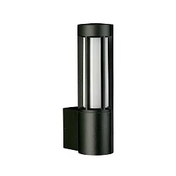 Außenwandleuchte Typ Nr. 0215, IP44, E27 max. 20W, Alu-Guss / Opalglas, Schwarz matt