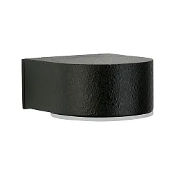 LED Außenwandleuchte Typ Nr. 0233, IP44, 3W 3000K 330lm, Alu-Guss / Sicherheitsglas satiné, Schwarz matt