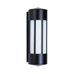 Außenwandleuchte Typ Nr. 0240, IP44, E27 QA55 max. 57W, Alu-Guss / Opalglas, Schwarz