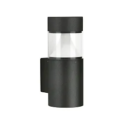 LED Outdoor Wall luminaire Type No. 0275, 9W 1000lm, IP54 IK08, 9W 3000K 1000lm, glass clear with opal inner cone, black matt
