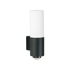 LED Outdoor Wall luminaire Type No. 0277 with motion sensor (Type No. 2278), IP44, 10W 3000K 900lm, cast alu, dimmable, black