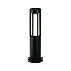 Outdoor Sockelleuchte Typ Nr. 0507, IP44, Höhe 50cm, E27 max. 20W (LED), Alu-Guss / Opalglas, Schwarz matt