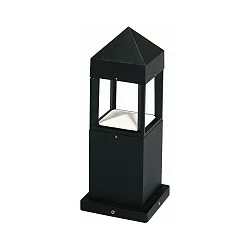 Outdoor LED Sockelleuchte Typ Nr. 0599, IP44, Höhe 37cm, 12W 3000K 1200lm, Direkt / Indirekt, dimmbar, Alu-Guss / klar