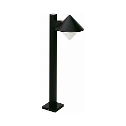 Wegeleuchte Typ Nr. 2026, Höhe 90cm, IP44, E27 QA55 max. 57W, Alu-Guss / Opalglas, Schwarz matt