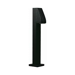 LED Pollerleuchte Typ Nr. 2078, IP43, Höhe 76.5cm, 230V, 4.5W 3000K 330lm, Alu-Guss / Blasenglas klar, Schwarz matt