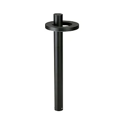 LED Pollerleuchte Typ Nr. 2093, Lichtverteiler in Ringform, IP54, Höhe 90cm, 16W 3000K 1600lm, starre Optik, Schwarz matt
