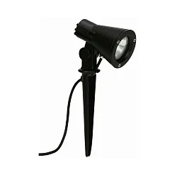Spießstrahler Typ Nr. 21543, IP54, E27 PAR20 max. 50W, dreh- und schwenkbar, inkl. 250cm Steckerkabel, Schwarz