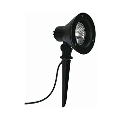 Spießstrahler Typ Nr. 2156, IP54, E27 PAR30 max. 75W, dreh- und schwenkbar, Alu-Guss / Sicherheitsglas, Schwarz matt