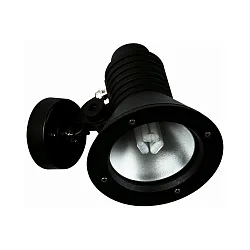 Außenwand-Strahler Typ Nr. 2182, IP54, E27 QA55 max. 15W, dreh- und schwenkbar, Alu-Guss / Sicherheitsglas, Schwarz matt