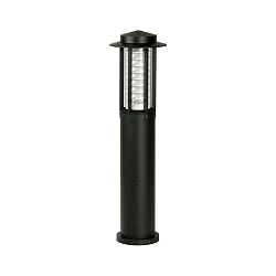 Outdoor LED Pollerleuchte Typ Nr. 2203, IP54, Höhe 100cm, 230V, 25W 3000K 2100lm, Alu-Guss schwarz / Plexiglas klar