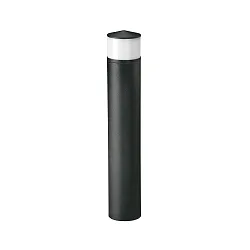 LED Pollerleuchte Typ Nr. 2240, IP44, Höhe 58.5cm, 10W 3000K 900lm, Alu-Guss / Acrylglas, dimmbar, Schwarz matt