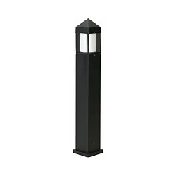 Pollerleuchte Typ Nr. 2241, IP44, Höhe 90cm, E27 QA55 max. 57W, Alu-Guss / Opalglas-Zylinder, Schwarz matt