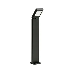 LED Pollerleuchte Typ Nr. 2296, IP44, Höhe 90cm, 14W 3000K 1400lm, schwenkbar 90° stufenlos, Alu-Guss / Opalglas, Schwarz matt