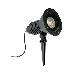 LED Spießstrahler Typ Nr. 2383, IP54, 29W 3000K 4480lm 30°, dreh- und schwenkbar, dimmbar, Alu-Guss / Glas, Schwarz matt