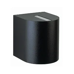 LED Außenwand-Strahler Typ Nr. 2400, Up/Down, eng/eng, Rund, IP44, 230V, 2x 6.7W 3000K 600lm, Linse klar, Schwarz