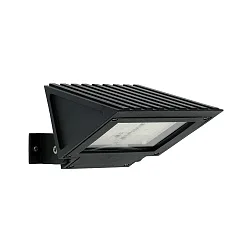 Outdoor LED Flächenstrahler Typ Nr. 2411, IP54, 32W 3000K 3200lm, schwenkbar, dimmbar, Alu-Guss / Borosilikatglas, Schwarz matt