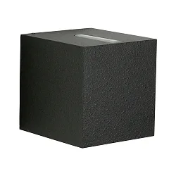 LED Außenwand-Strahler Typ Nr. 2416, Up/Down, eng/breit, Eckig, IP44, 230V, 13.4W 3000K 1200lm, Linse + Glas, Schwarz