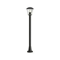 Wegeleuchte Typ Nr. 4154, IP54, Höhe 117.5cm, E27 QA55 max. 57W, Aluminium / Kunststoff klar, Schwarz matt