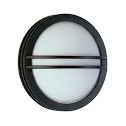 Outdoor Wand- und Deckenleuchte Typ Nr. 6105, IP44, Ø 28cm, E27 QA55 max. 57W, Schwarz matt / Opalglas