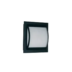 Outdoor Wand- und Deckenleuchte Typ Nr. 6202, IP44, 26.5 x 30cm, E27 QA55 max. 57W, Alu-Guss / Opalglas, Schwarz matt