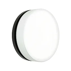 Outdoor LED Wand- und Deckenleuchte Typ Nr. 6307, IP65, Ø 19cm, 12W 3000K 1200lm, schwarz