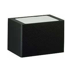 LED Outdoor Wall luminaire Type No. 6367, 2-sided, square, IP44, width 15cm, 2x LED 5.8W 430lm, cast alu, glass, black matt