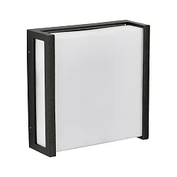 Outdoor LED Hausnummern-, Wand- und Deckenleuchte Typ Nr. 6401, 10W 3000K 900lm, Schwarz matt / Opalglas