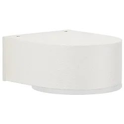 Outdoor LED Wall luminaire Type No. 0233, IP44, 230V AC/DC, 3W 3000K 330lm, cast alu / safety glass satin, white