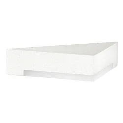 LED Außenwandleuchte Typ Nr. 0333, IP54, Dreieck-Form, 5W 3000K 480lm, Alu-Guss / Acrylglas opal, dimmbar, Weiß