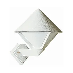 Outdoor Wall luminaire Type No. 0616, IP44, IP44, E27 QA55 max. 57W, cast alu / opal glass, white