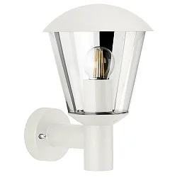 Außenwandleuchte Typ Nr. 1854, IP54 IK08, E27 QA55 max. 57W, Aluminium / Kunststoff klar, schlagfest, Weiß