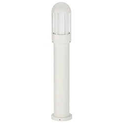 Pollerleuchte Typ Nr. 2015, IP44, Höhe 83.5cm, E27 QA55 max. 57W, Alu-Guss / Opalglas, Weiß matt