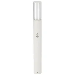 Pollerleuchte Typ Nr. 2269 mit Bewegungsmelder (Typ Nr. 2070), Höhe 90cm, E27 max. 20W,  Edelstahl, Weiß