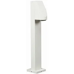 LED Pollerleuchte Typ Nr. 2078, IP43, Höhe 76.5cm, 230V, 4.5W 3000K 330lm, Alu-Guss / Blasenglas klar, Weiß